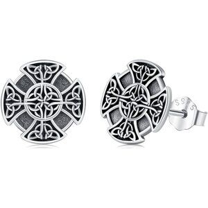 925 Sterling Silver Celtic Knot Stud Earrings NWT